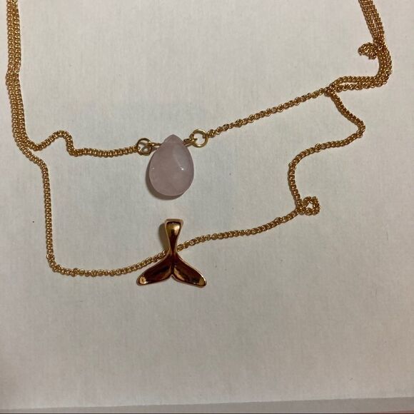 MOONSTONE and Mermaid Tail Necklace - Picture 6 of 9